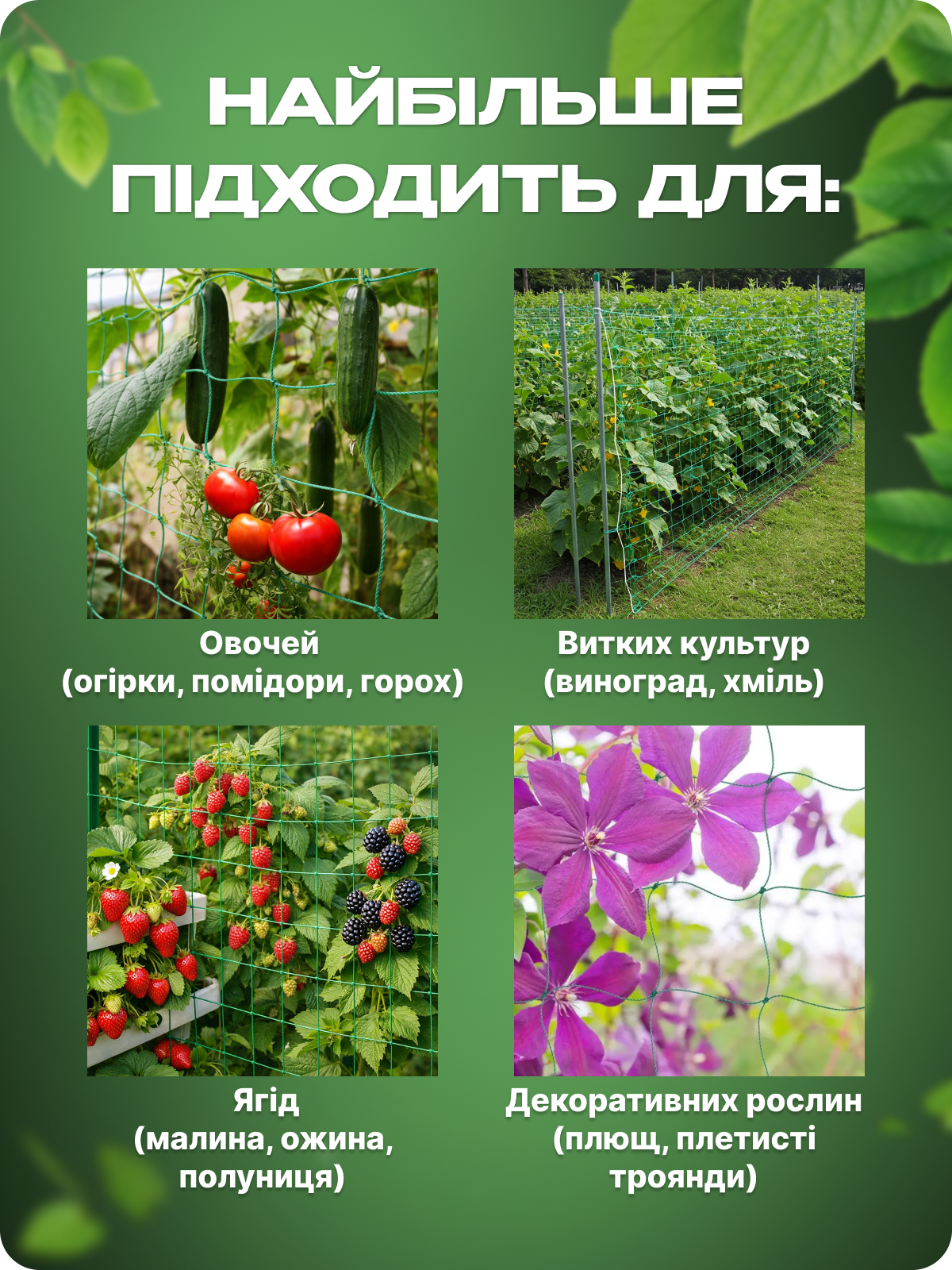 Де найбільше підходить пластикова сітка